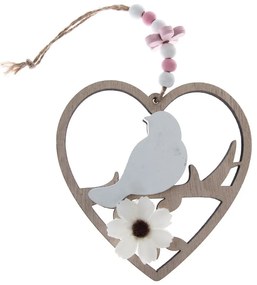 Set 2 decorațiuni din lemn în formă de inimă - Dakls