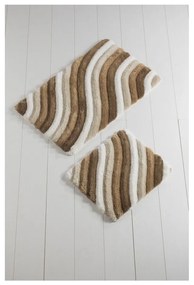 Set 2 covoare de baie Colorful, bej