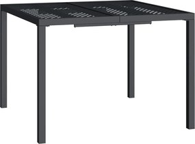 vidaXL Masă de grădină, antracit, 100x100x72 cm, oțel