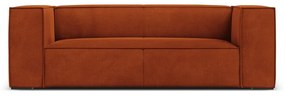 Canapea Agawa cu 2 locuri si tapiterie din tesatura structurala, portocaliu