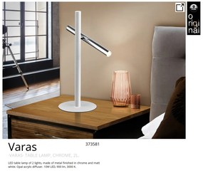 Lampa de masa LED design modern minimalist Varas alb/crom SV-373581