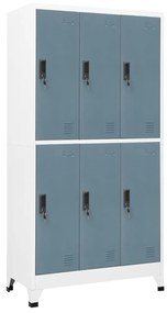 vidaXL Fișet, gri deschis și gri închis, 90x45x180 cm, oțel