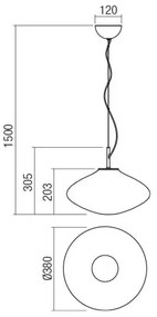 Lustră pe cablu ABSOLUTE 1xE27/42W/230V gri Redo 01-1619