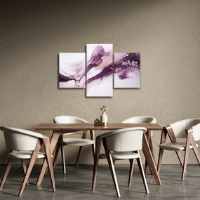 Tablou - Artă fluidă violet (90x60 cm)