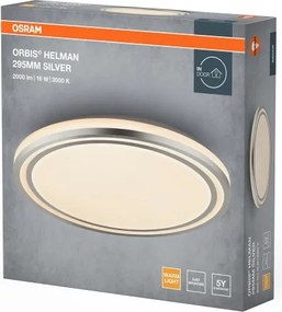 Osram - Plafonieră LED ORBIS HELMAN, 16 W, 230 V, Ø 29,5 cm, argintiu