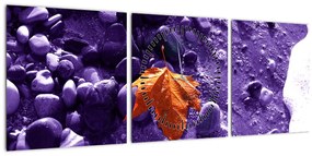 Tablou - Plaja mării (cu ceas) (90x30 cm)