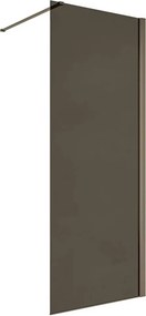Paravan de dus tip Walk-In Inter Ceramic profil gri mat - sticla fumurie 90x200 cm
