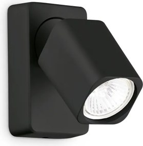 Ideal Lux - Aplică spot LED de perete RUDY 1xGU10/7W/230V CRI 90 negru