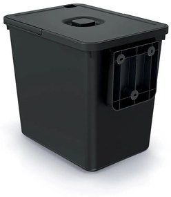 Coș de gunoi suspendat, 23 l, negru