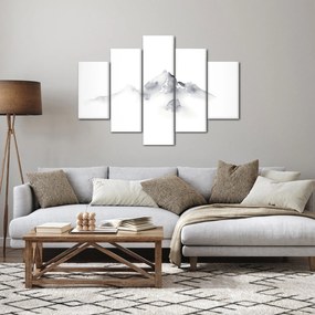 Tablou - Pictură cu cerneală de munți (150x105 cm)