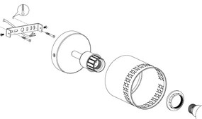 Eglo 99276 - Lampă spot ESTEPERRA 1xE27/28W/230V