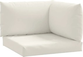 vidaXL Perne de paleți, 3 buc., melanj crem, material textil