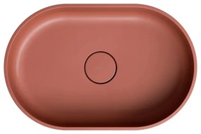 OMNIRES OVOUNTE - Lavoar pe blat OVO 55x36 cm dolomit/teracotă mată