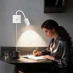 Immax NEO 08296L - Lampă de perete cu USB PUNTO 1xGU10/9W/230V albă