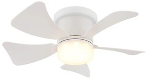 Globo 03609W - Ventilator de tavan LED dimabil HINES LED/10W/230V + telecomandă alb