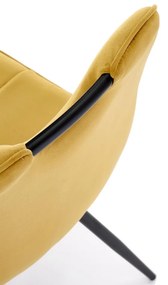 Scaun de bucaterie Olindo, galben
