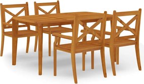 vidaXL Set mobilier de grădină, 5 piese, lemn masiv de acacia