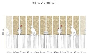 Tapet VLAdiLA Sur la Table Gold 520 x 300 cm