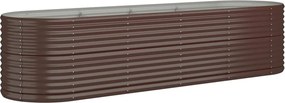 vidaXL Strat înălțat grădină 296x80x68 cm oțel galvanizat
