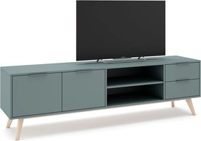 Comodă TV verde prăfuit 180x53x40 cm Pisco – Marckeric