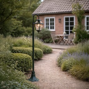 Felinar clasic de exterior verde închis 135cm IP44 - Berta