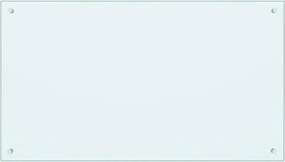 vidaXL Panou antistropi de bucătărie, alb, 100x60 cm sticlă securizată