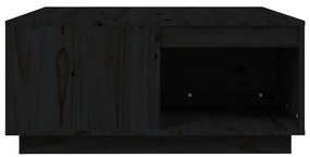 Masuta de cafea, negru, 80x81x36,5 cm, lemn masiv de pin 1, Negru, 80 x 81 x 36.5 cm