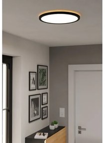 Plafonieră LED RGBW dimabilă de exterior Eglo 901464 ROVITO-Z 18,5W/230V d. 38,9 cm IP44 negru