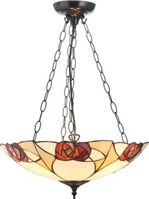 Endon 111879 - Candelabru pe lanț Tiffany INGRAM 3xE27/10W/230V, diam. 45 cm