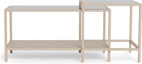 Măsuțe de cafea gri 2 buc. din oțel 50x90 cm Seaford – Actona