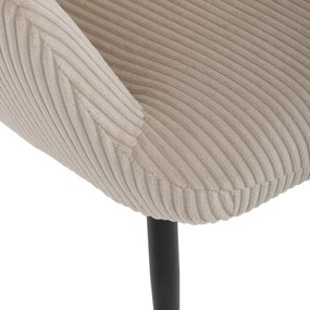 Scaun pentru relaxare cu suport pentru picioare L7285 CRM6, crem