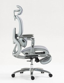 RESIGILAT- VIGOCHAIR ULTRA PRO VENT Scaun ergonomic, suport lombar cu masaj si incalzire, sezut cu ventilatie, sezut translatie, spatar reglare verticala, cotiere 6D, suport picioare, Full Mesh, Gri