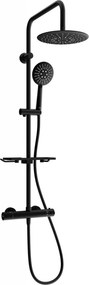 Mexen KT67 set de duș aparant cu duș fix și baterie termostatică, negru - 771506793-70