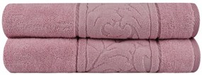Set 2 Prosoape de Baie Sultan, 70x140 cm, 100% Bumbac, 560 gsm, Roz