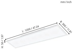 Panou LED aplicat Eglo 32811 SALOBRENA LED/33W/230V