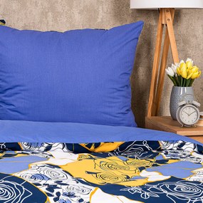 Lenjerie de pat din bumbac 4Home Blue rose, 220 x 200 cm, 2 buc. 70 x 90 cm