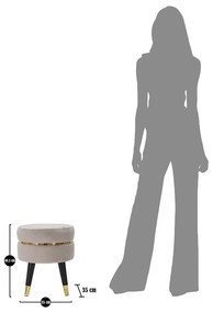 Taburet bej cu tapițerie din catifea Paris – Mauro Ferretti