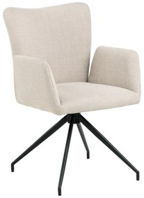 MAZZONI EXPORT SARETTA Bej (material Basel 24) - SCAUN MODERN PIVOTANT TAPIȚAT PENTRU SALON/SUFRAGERIE/BIROU LOFT