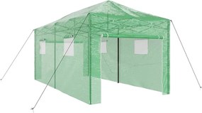 vidaXL Seră cu cadru pop-up cu acoperiș Verde 290 x 580 x 315 cm Fier