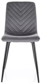 Scaun de masa DAREN VELVET gri