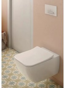 Capac WC slim, Villeroy&amp;Boch Venticello, cu inchidere lenta, Alb Alpin, 9M79S101