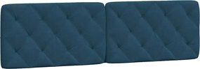 vidaXL Pernă tăblie de pat, albastru, 180 cm, catifea