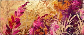 Tablou - Pictură abstractă de flori II. (120x50 cm)