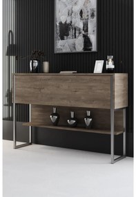 Măsuță consolă Luna 4 (Argintiu + Nuc) . 1102312