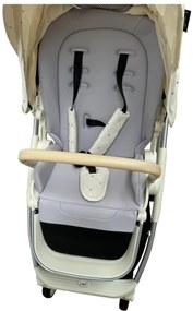 Carucior 2 in 1 pentru copii Usor si Compact - Pliabil, Sistem de absorbtie a socurilor, Scaun Reversibil - Alb - CPC-58-alb