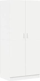 vidaXL Șifonier, alb, 80x52x180 cm, lemn prelucrat