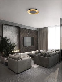 Plafoniera LED design modern EPOSI negru/auriu D-60cm