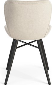 MAZZONI EXPORT ALTEA Bej (țesătură Rio 40) / picioare negre – SCAUN MODERN PENTRU LIVING / SUFRAGERIE / BUCĂTĂRIE / BIROU
