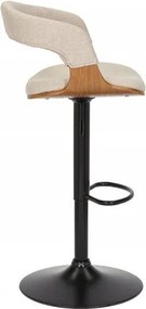 Scaun de bar pivotant Manhattan frasin/ bej