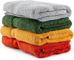 Set 4 prosoape baie 317HBY3333, multicolor, bumbac, 50x100 cm
